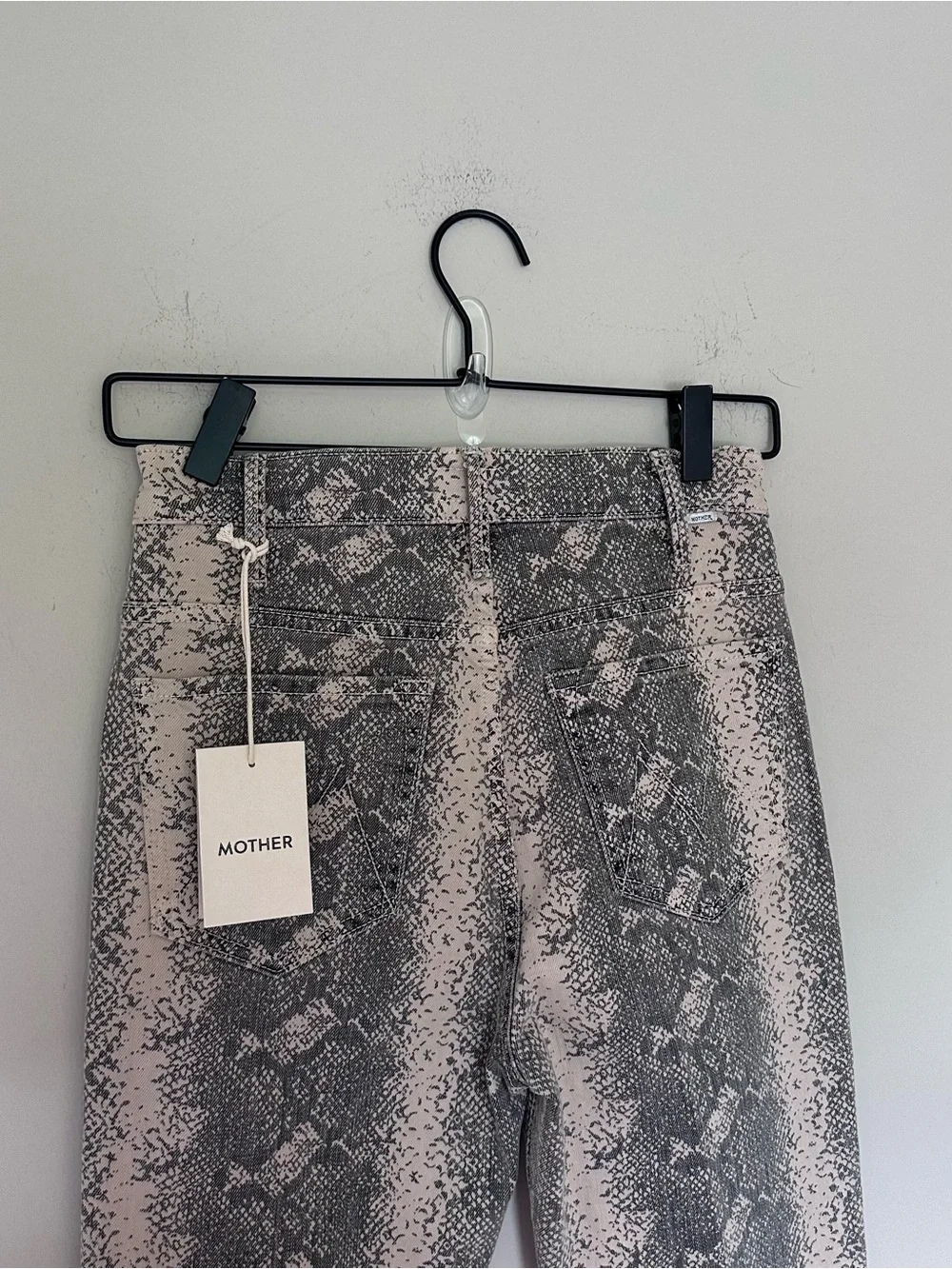 Mother Snake-Print Straight Jeans - Picture 7 of 7